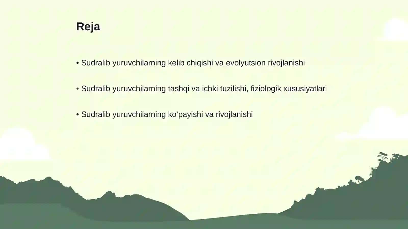 SUDRALIB YURUVCHILARNING BIOLOGIYASI VA EKOLOGIYASI 2