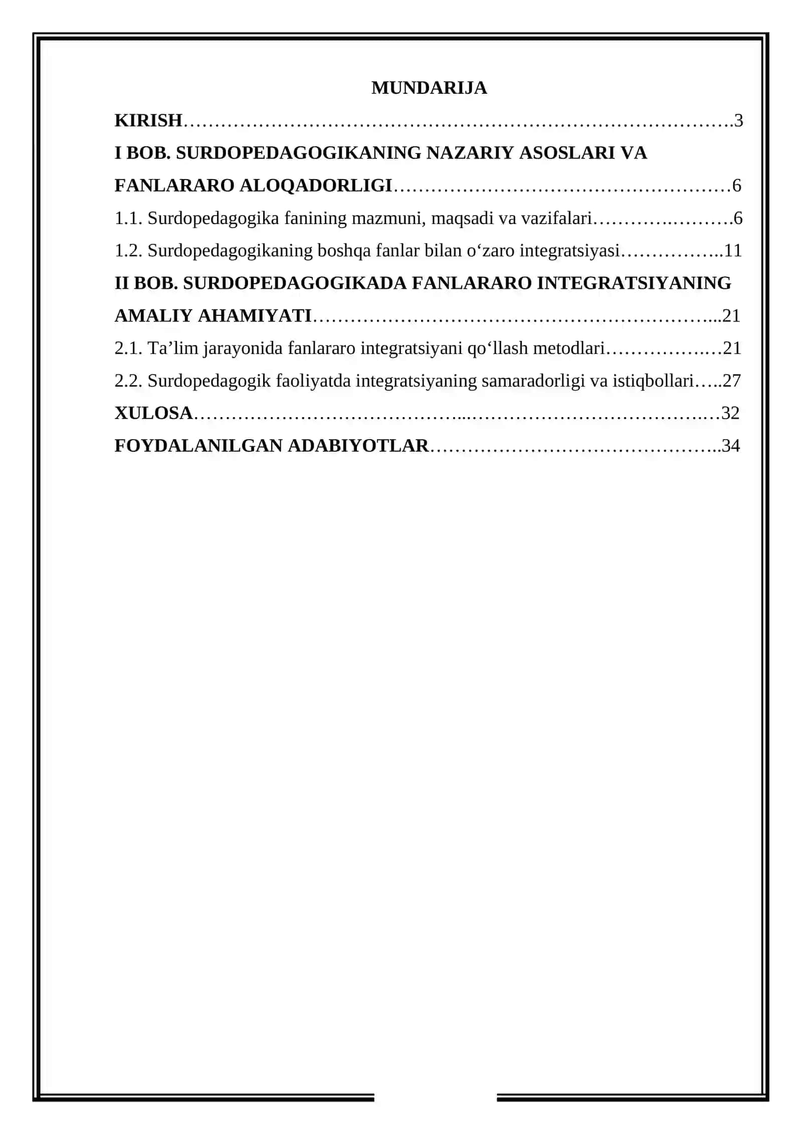 Surdopedagogikaning boshqa fanlar bilan integratsiyasi 2
