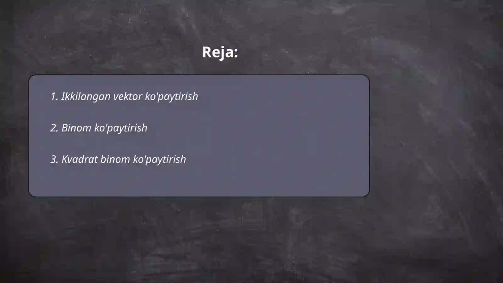 Qisqa ko'paytirish formulalari 2