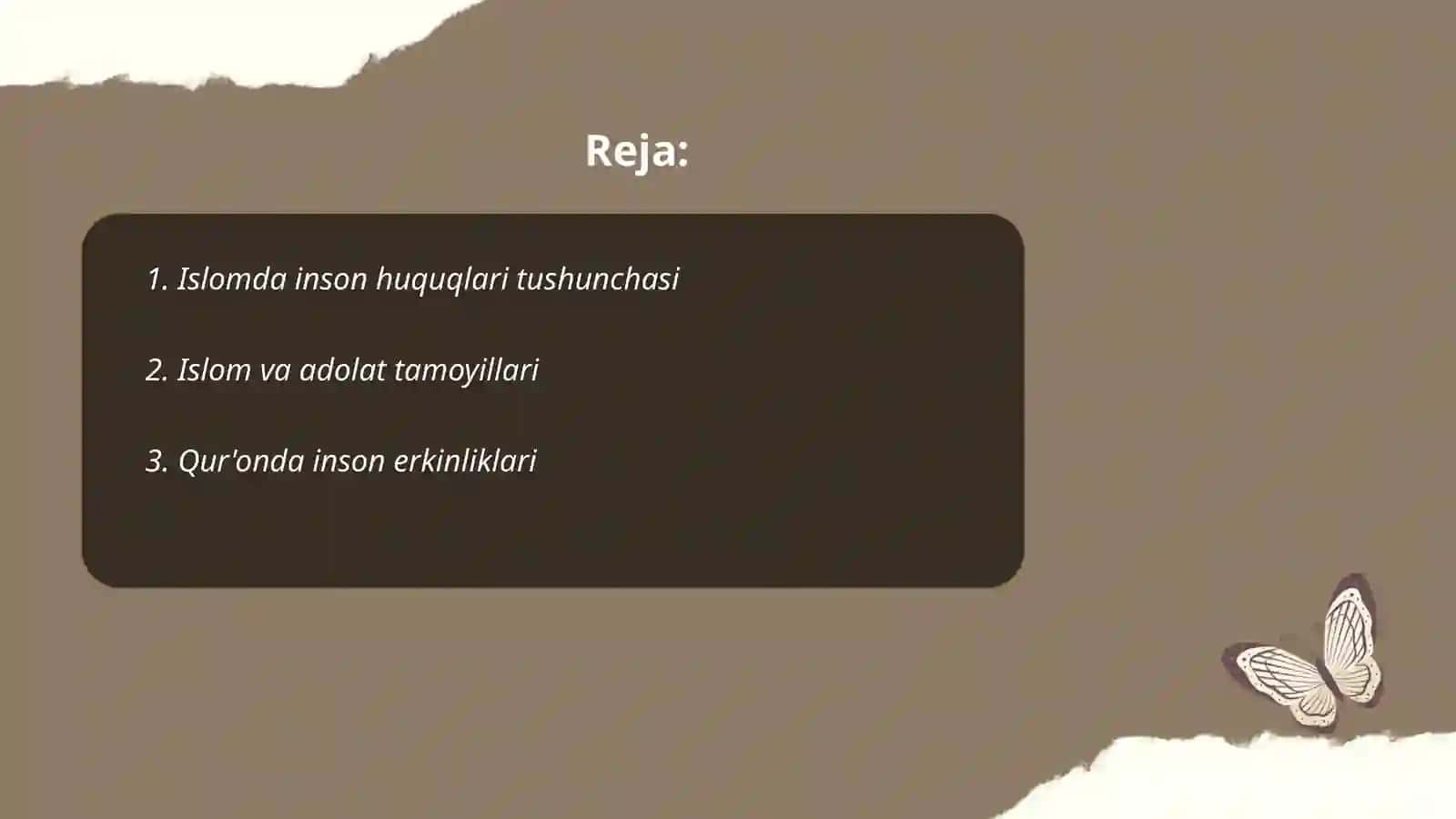 Islomda inson huquq erkinliklarini taminlashining oʻziga xos jihatlari 2