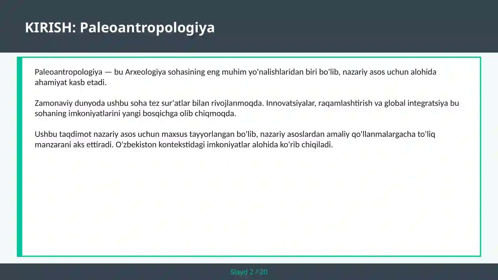PALEOANTROPOLOGIYA 2