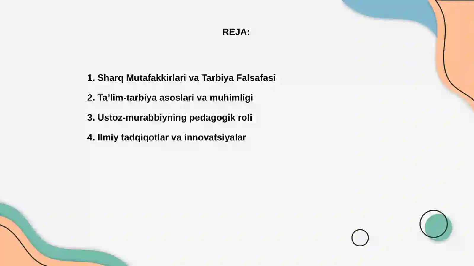 Sharq Mutafakkirlari va Tarbiya Falsafasi 2