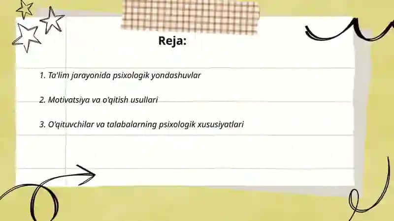Ta'lim va tarbiya psixologiyasi Islomova Maxsudaxon 2