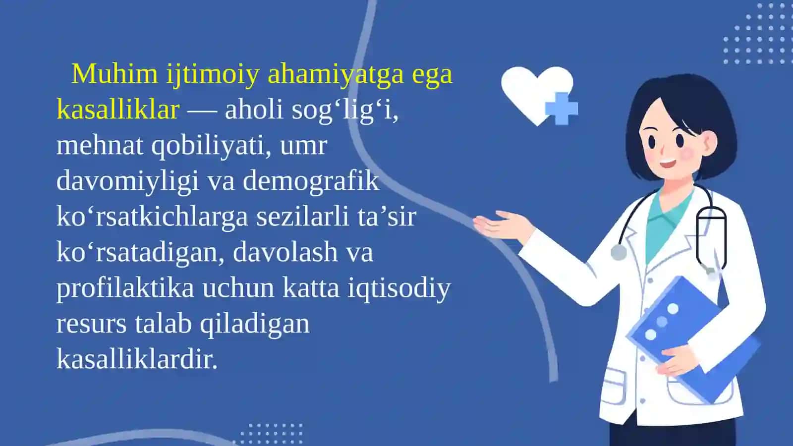 Muhim  jtimoiy ahamiyatga ega kasalliklarning ijtimoiy-gigiyenik jihatlari. Birlamchi tibbiy-sanitariya yordami. 2