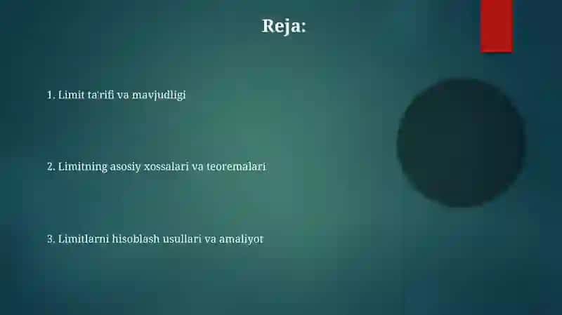 Limitning ta'rifi 2