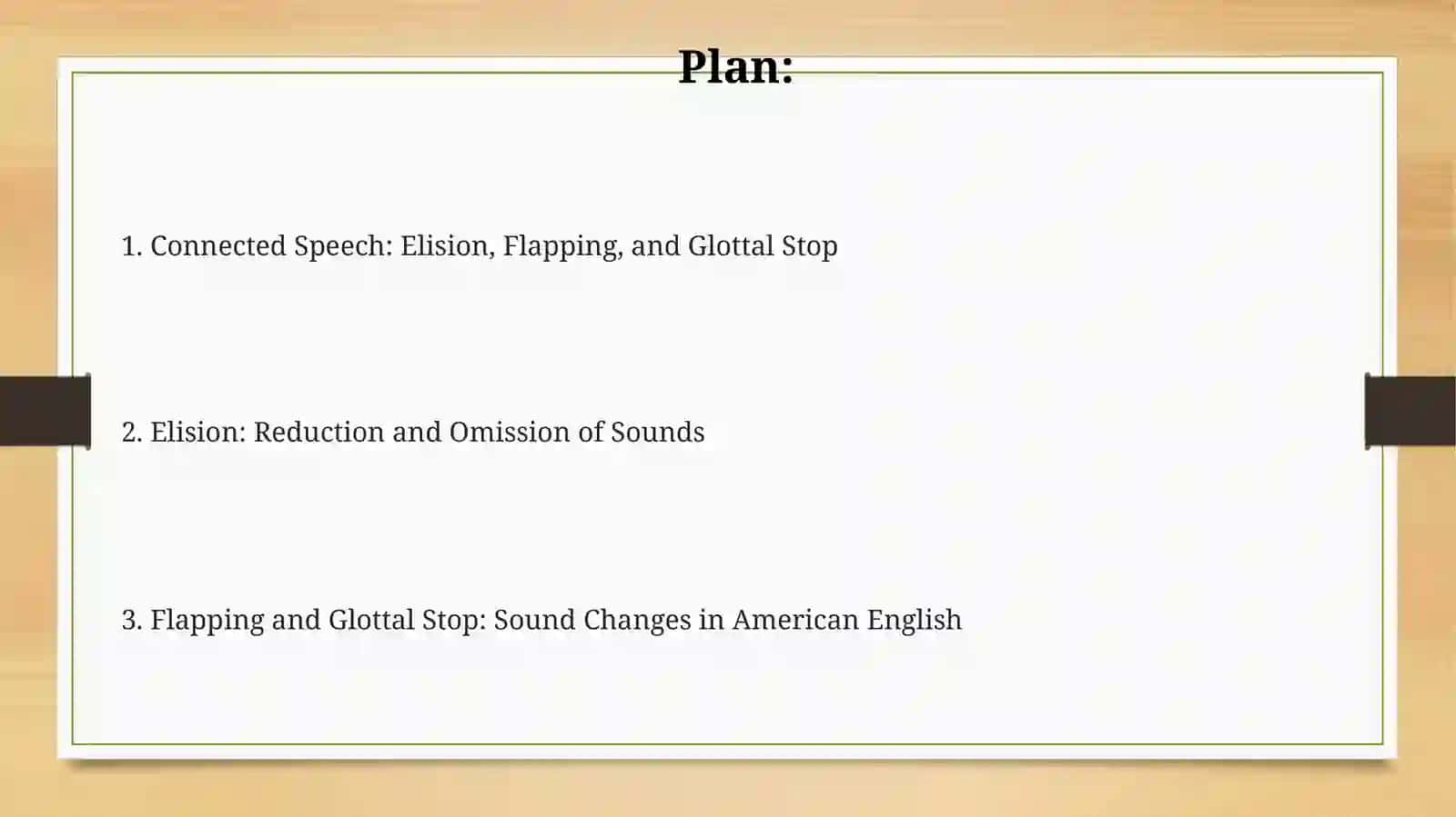 Aspects of connectedspeech.Elision,Flapping,Glottalstop 2