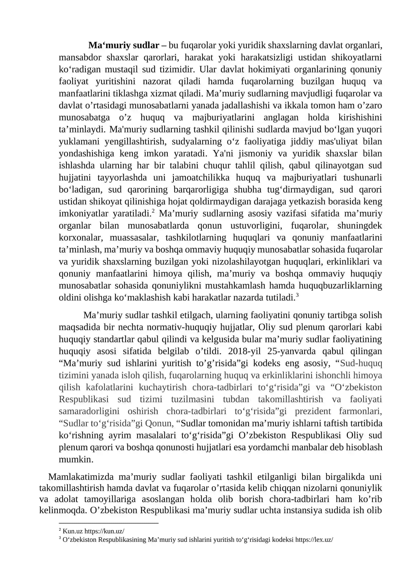 Ma‘muriy sudlar faoliyatini takomillashtirish va davlat xizmatlari ustidan shikoyat mexanizmlari 2