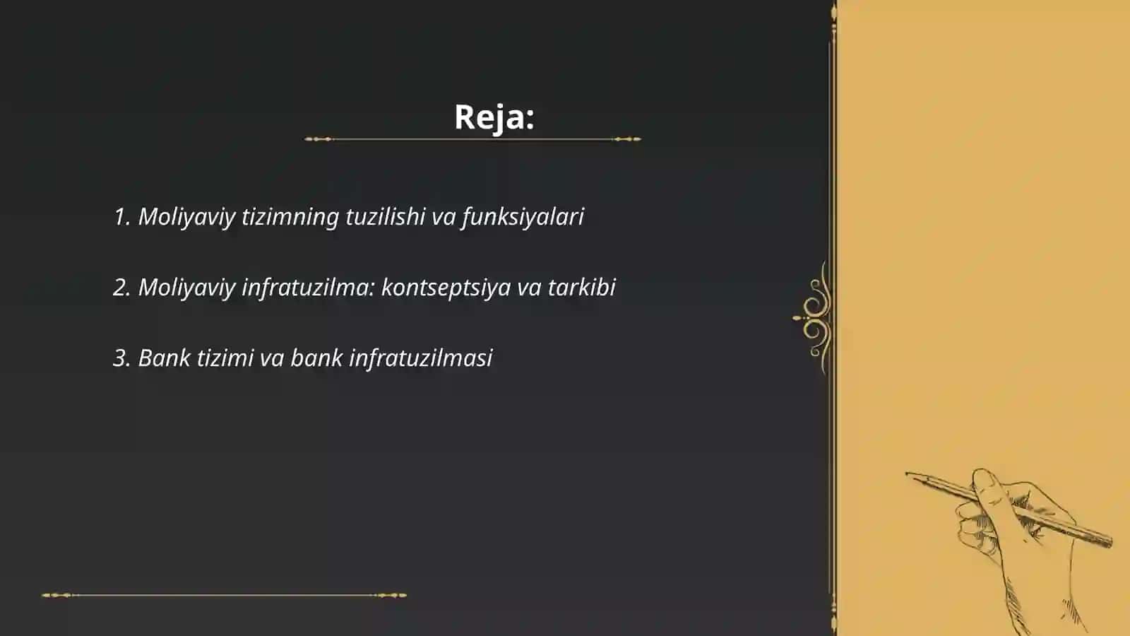 Moliyaviy tizim va moliyaviy infratuzilma 2