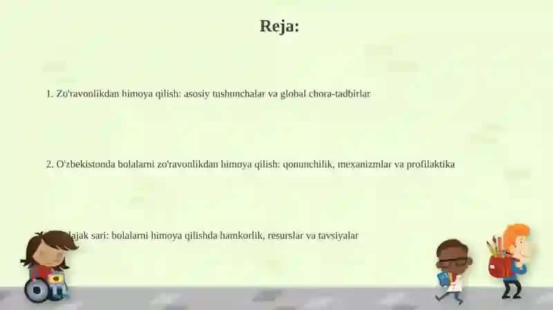 Bolalarni shafqatsizlik va zoʻravonlikdan himoya qilish 2