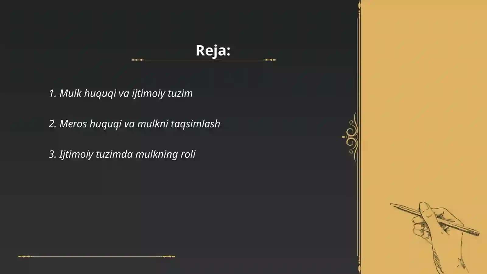 Mulk huquqi va ijtimoiy tuzim 2
