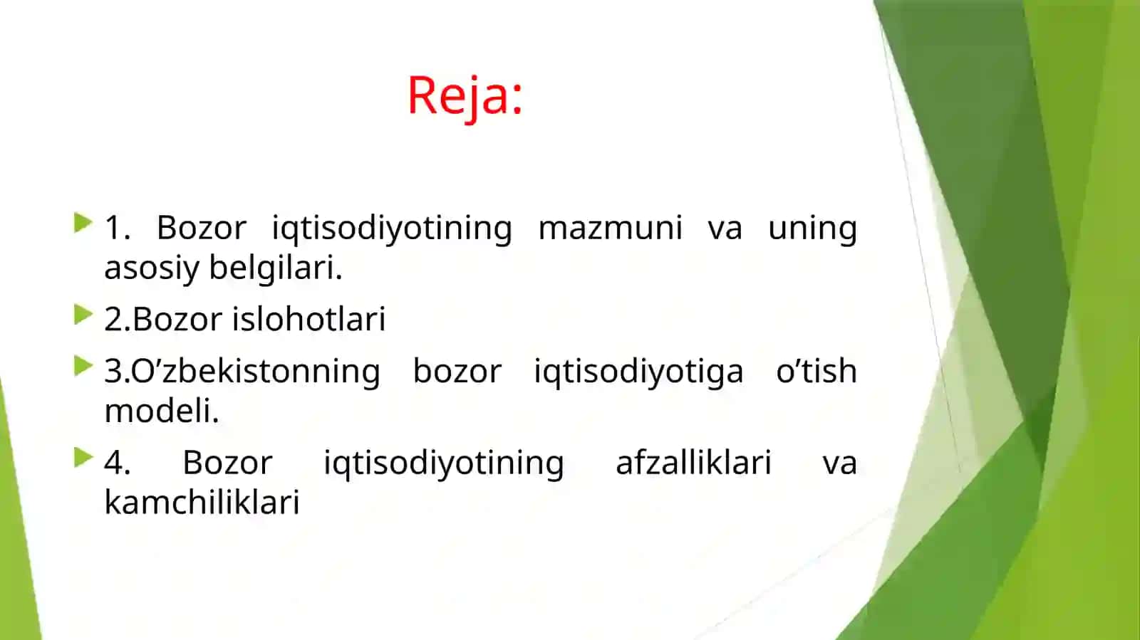 Bozor iqtisodiyotiga o`tish davri va uning O`zbekistonda xususiyatlar 2