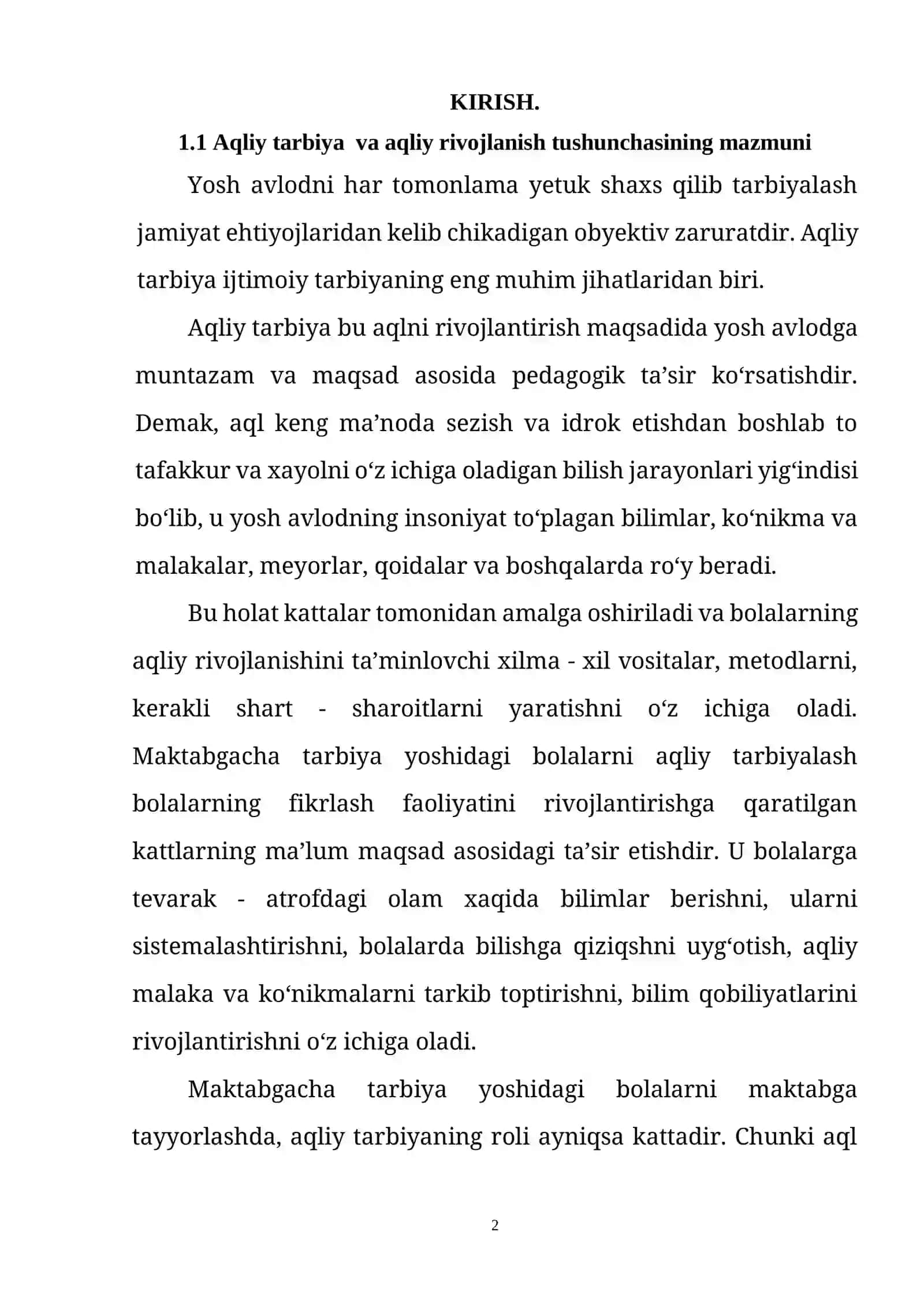 Aqliy tarbiya va aqliy rivojlanish tushunchasi 2