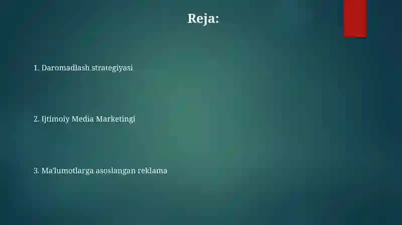 Zamonaviy reklama kontsepsiyasi 2
