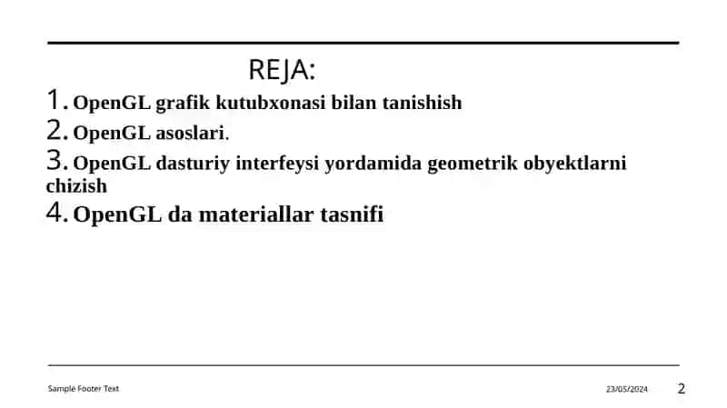 OpenGL dasturiy interfeysi 2