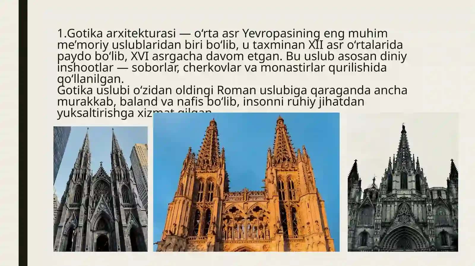 G’arbiy yevropaning gotika arxitekturasi 2