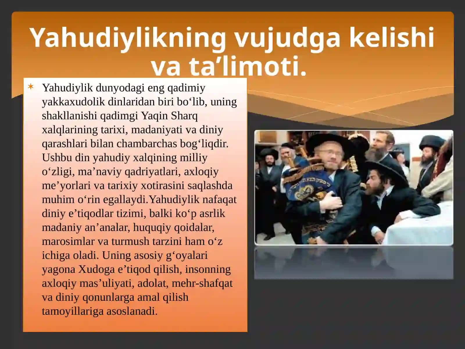 Yahudiylik tarixi, muqaddas manbalari va diniy an’analari 2