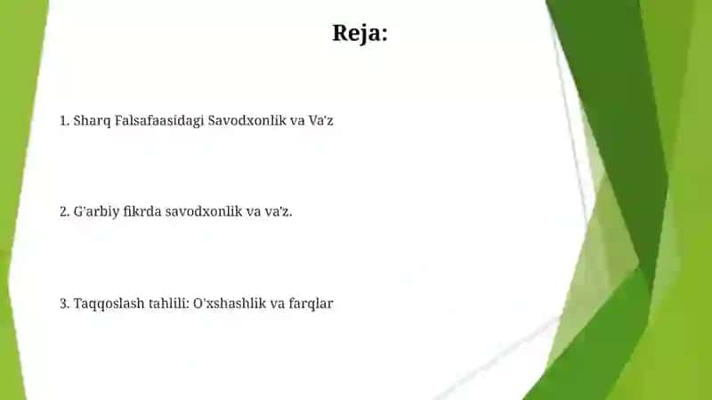 Savodxonlik va va'z 2