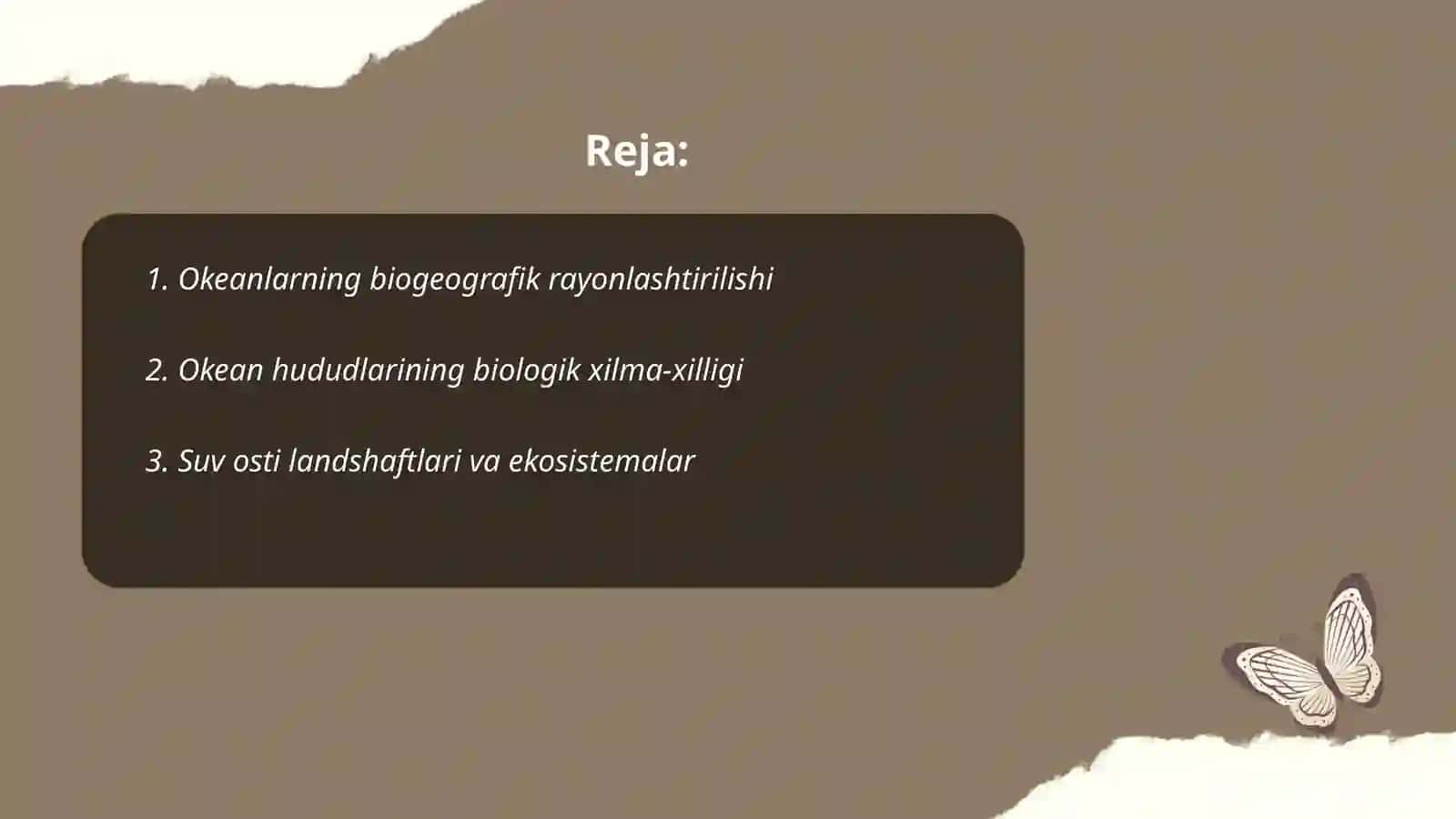 Okeanlarni biogeografik rayonlashtirish 2