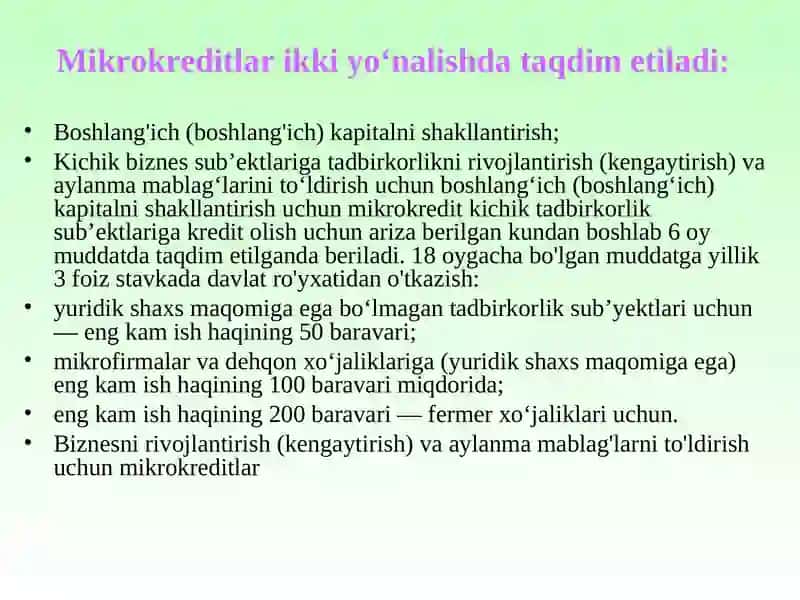 Mikrokreditlar 2