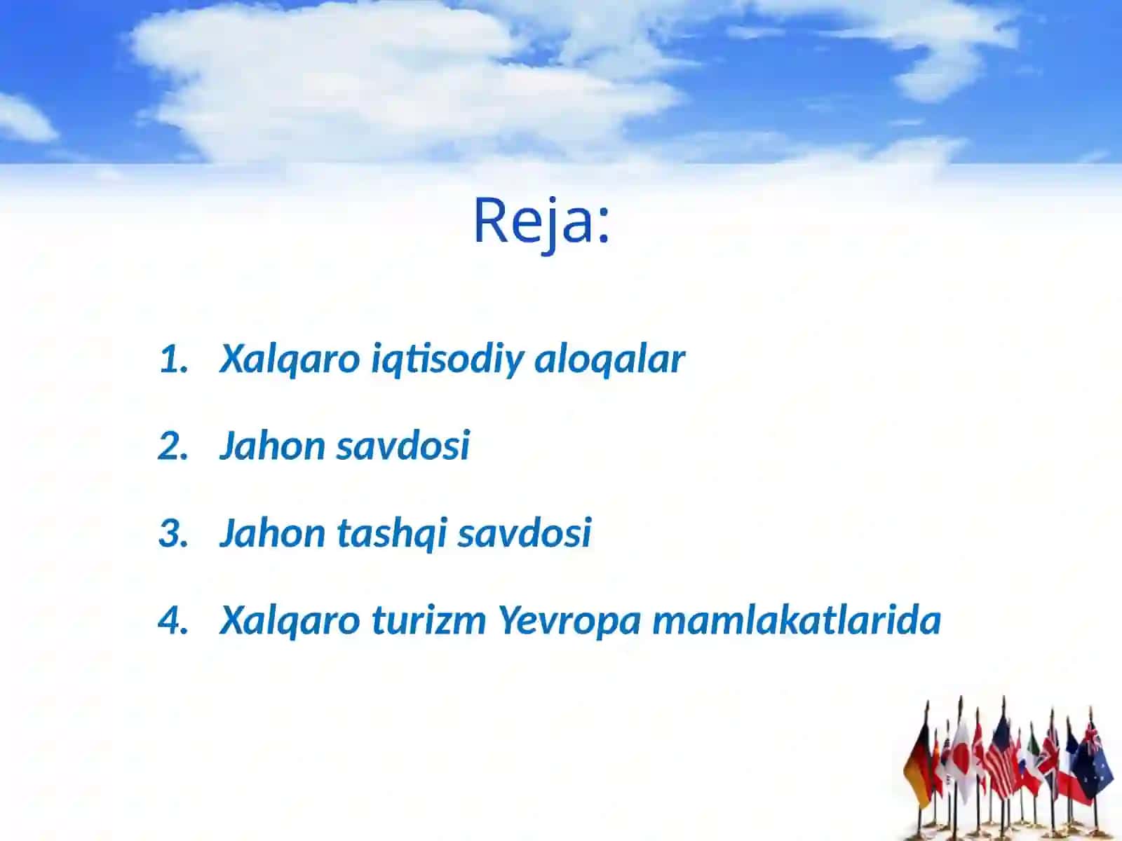 Xalqaro iqtisodiy aloqalar 2