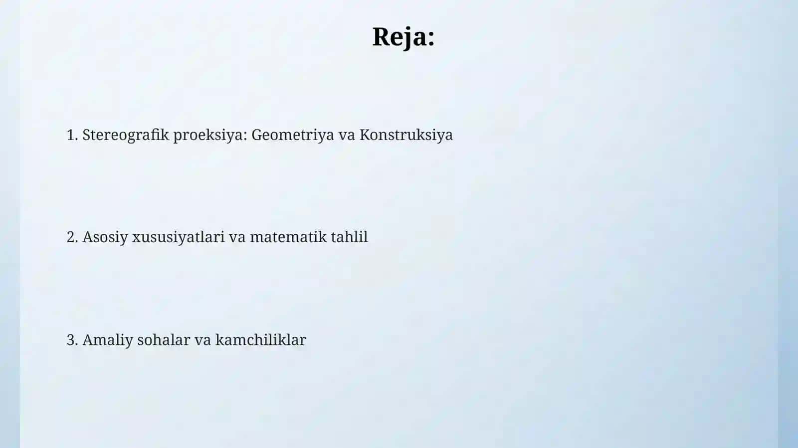 Stereografik proeksiya 2