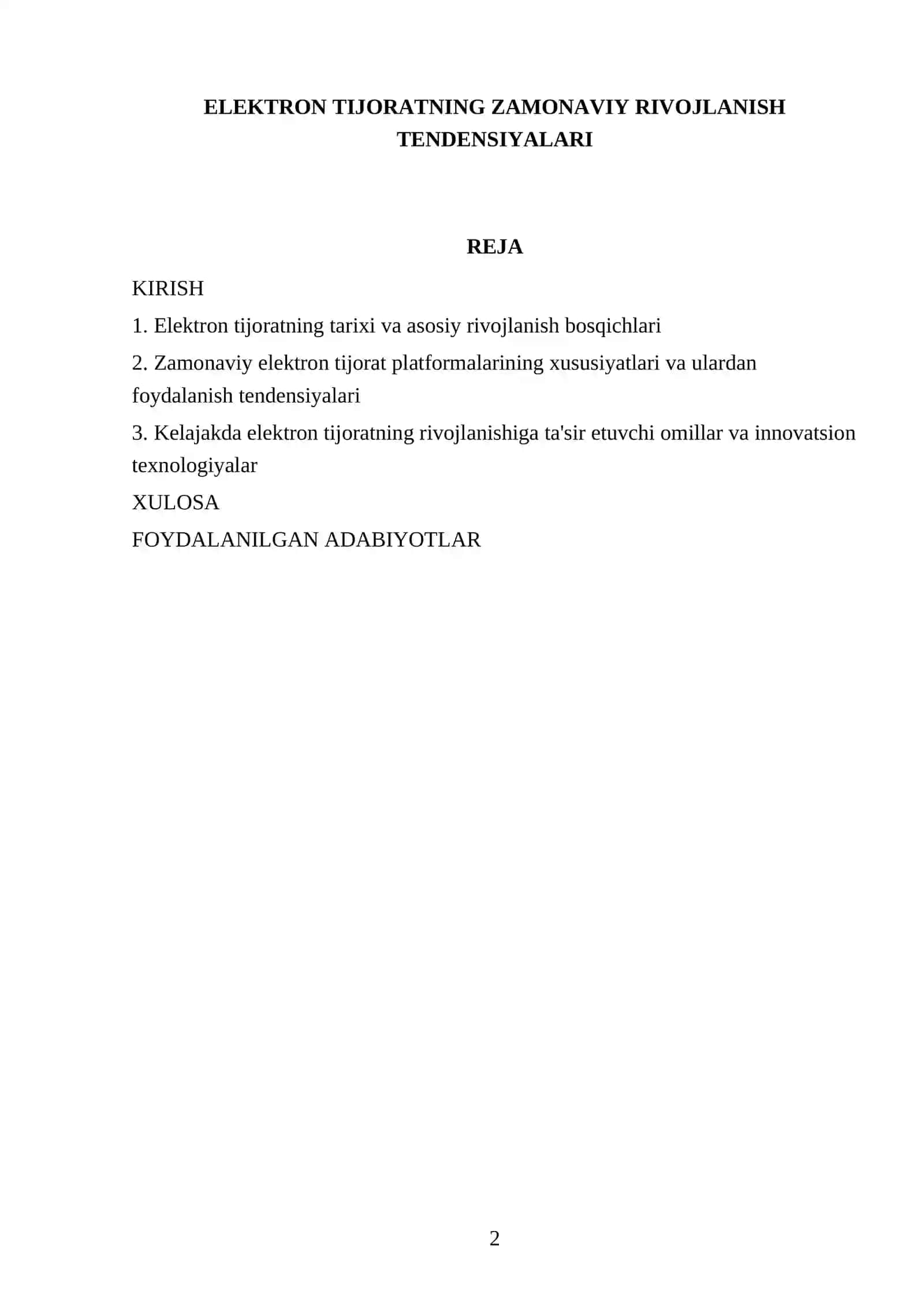 ELEKTRON TIJORATNING ZAMONAVIY RIVOJLANISH TENDENSIYALARI 2