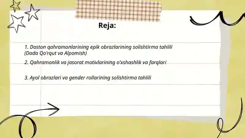 Dada Qo'rqut kitobi va Alpomish dostonining qiyosiy tahlili 2