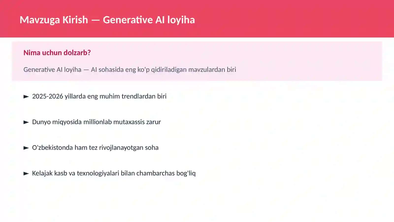 Generative AI loyiha 2