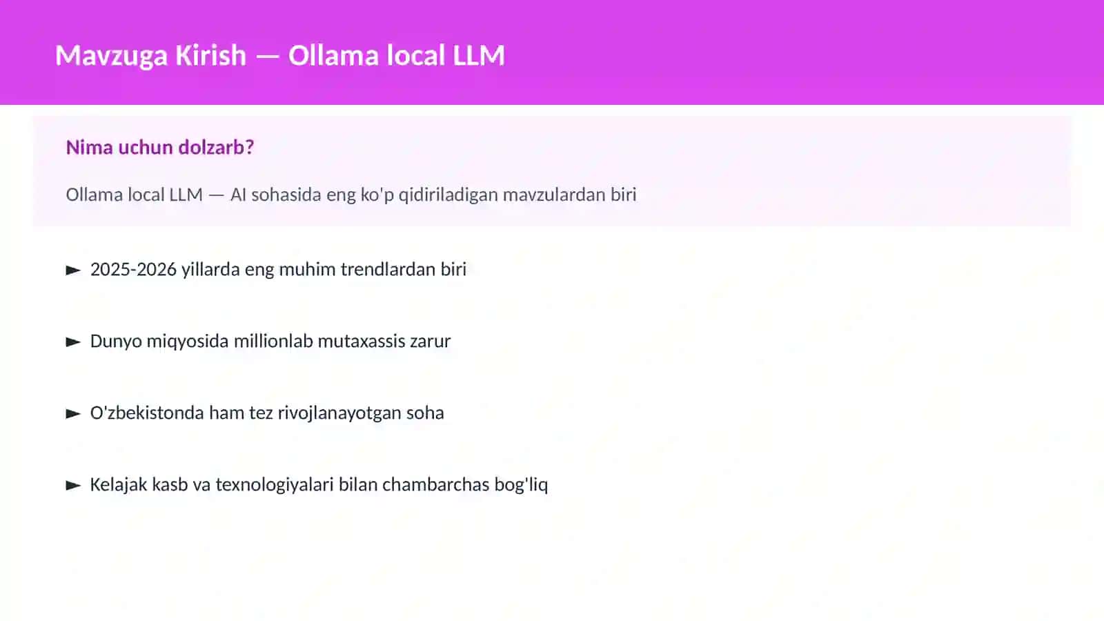 Ollama local LLM 2