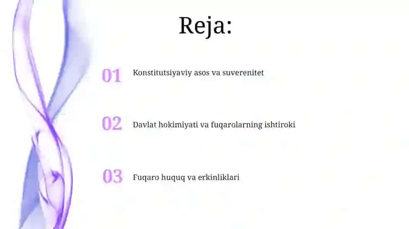 Oʻzbekistonning jamiyat va shaxs munosabatlaring konstitutsiyaviy asoslari 2