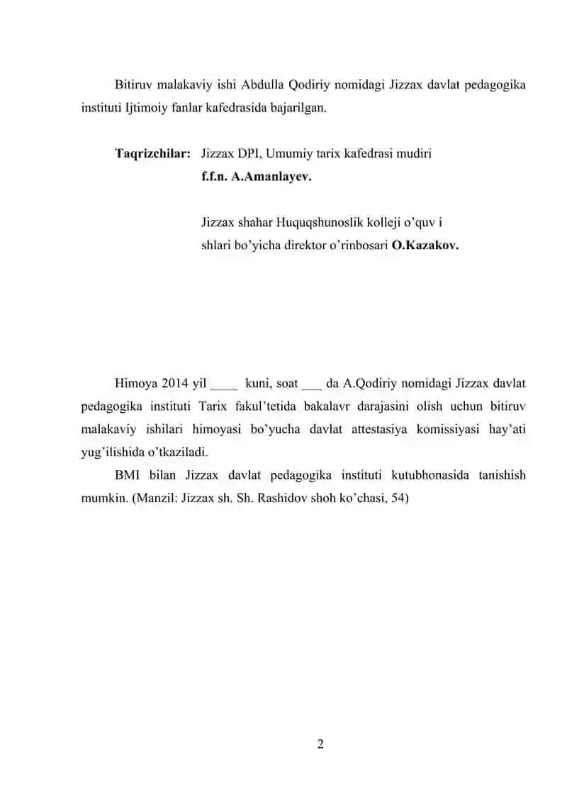 MUSTAQILLIK YILLARIDA MARKAZIY OSIYO MINTAQASIDAGI ETNOSIYOSIY - IJTIMOIY ZIDDIYATLAR VA ULARNING YECHIMLARI 2