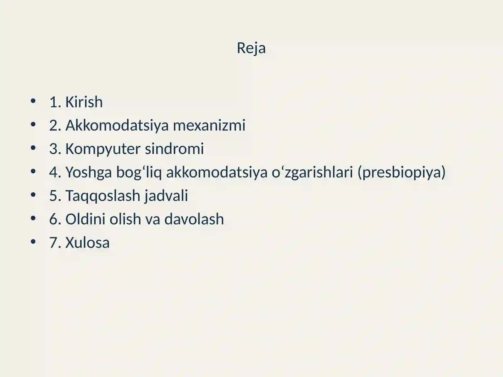 Akkomodatsiya buzilishlarining zamonaviy nazariyasi 2