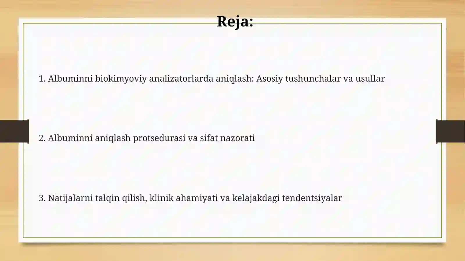 Albuminni biokimyoviy analizatorlarda aniqlash 2
