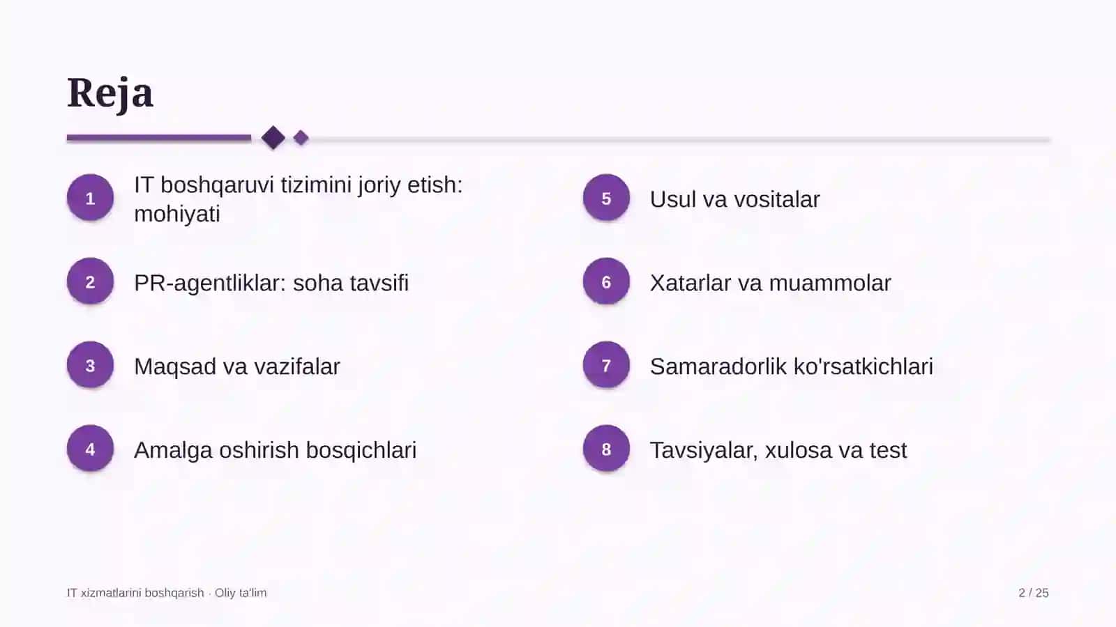 pr agentliklarda axborot texnologiyalari boshqaruvi tizimini joriy etish 3604 2