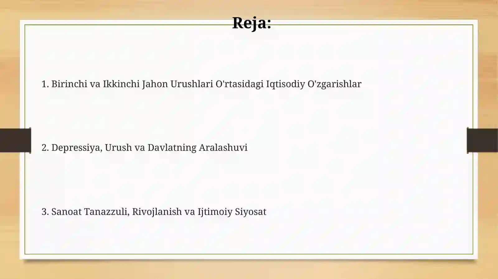 Birinchi va Ikkinchi Jahon Urushlari O'rtasidagi Iqtisodiy O'zgarishlar 2