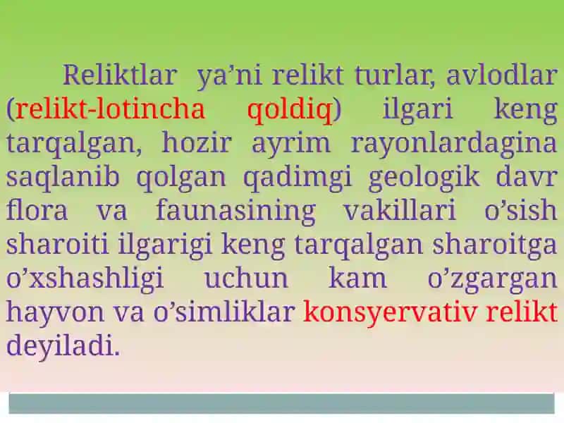 Areal tiplari va ularning xususiyatlari 2