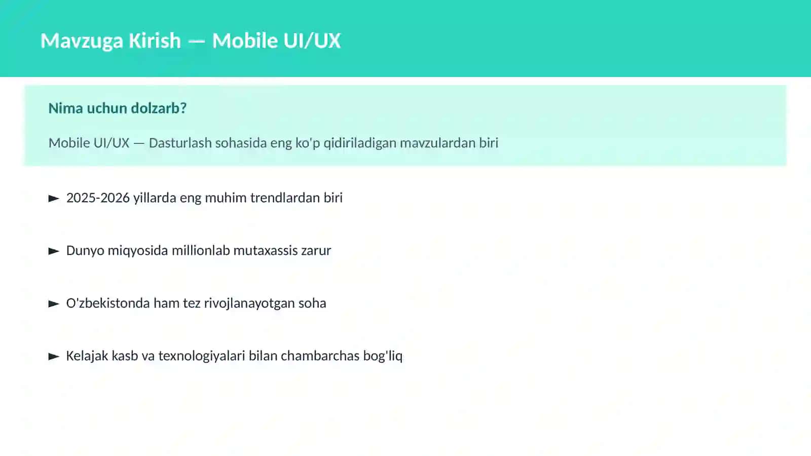 Mobile UI/UX 2