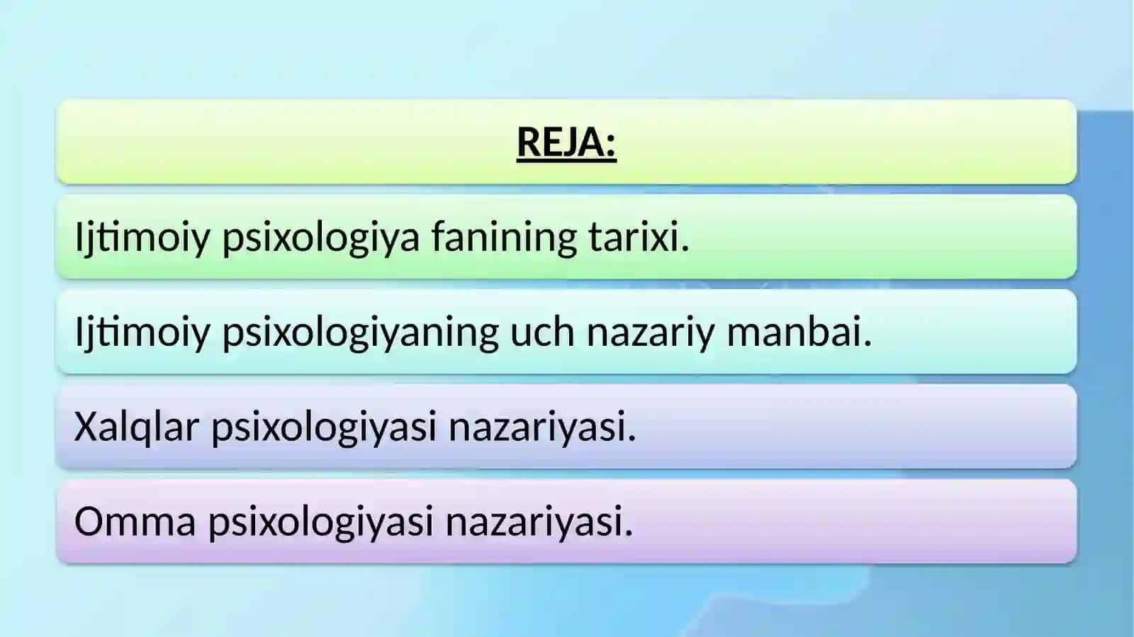 IJTIMOIY PSIXOLOGIYA VA UNING DOLZARB MUAMMOLLARI 2