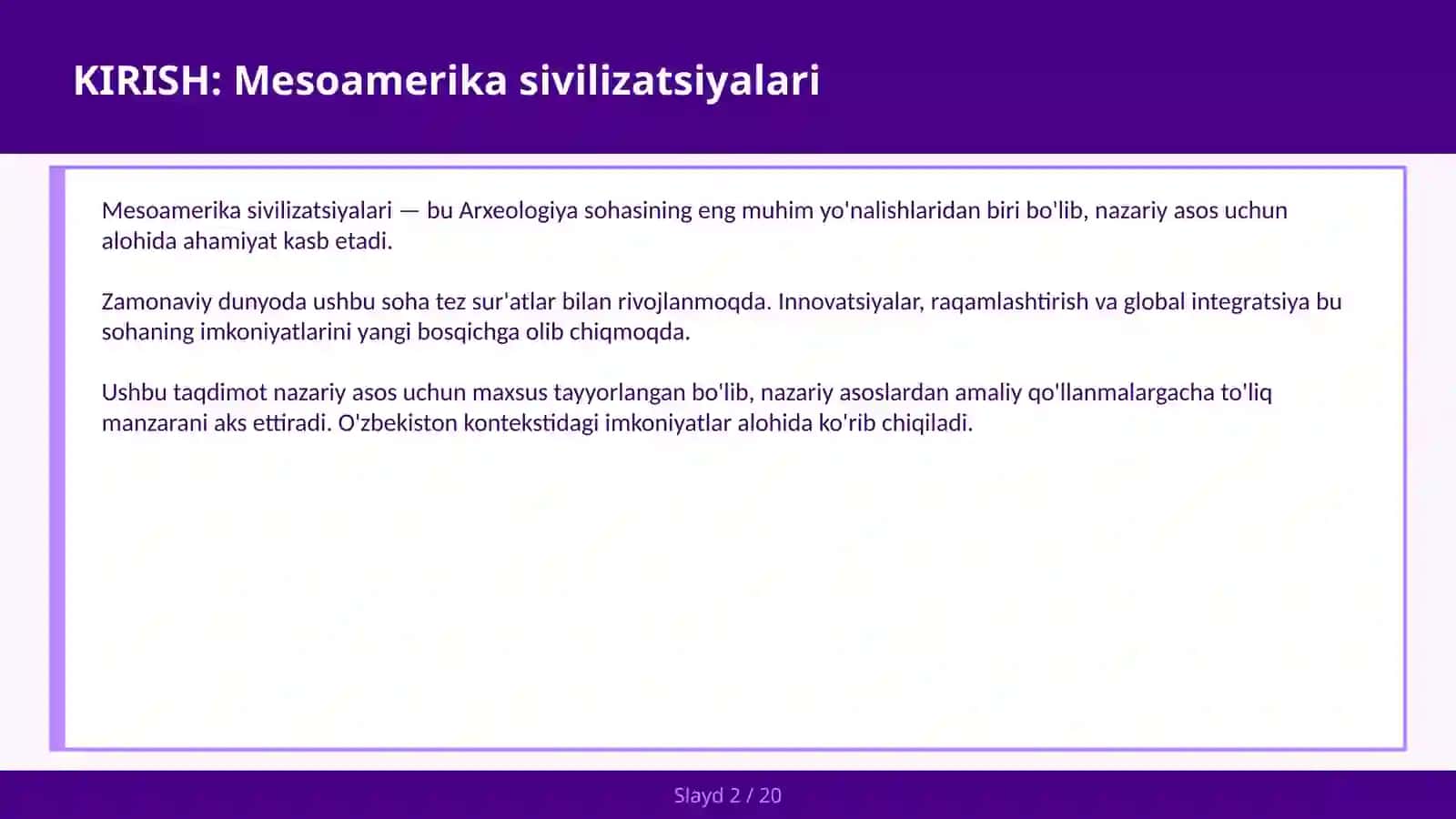 Mesoamerika Sivilizatsiyalari 2