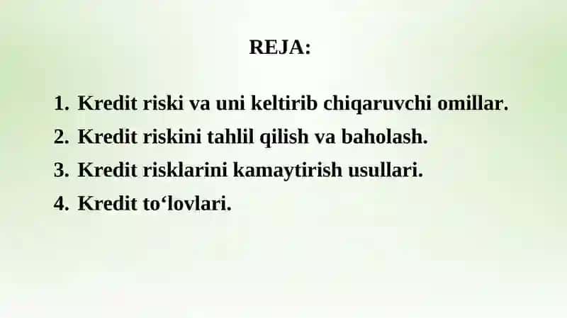 Kredit riski 2
