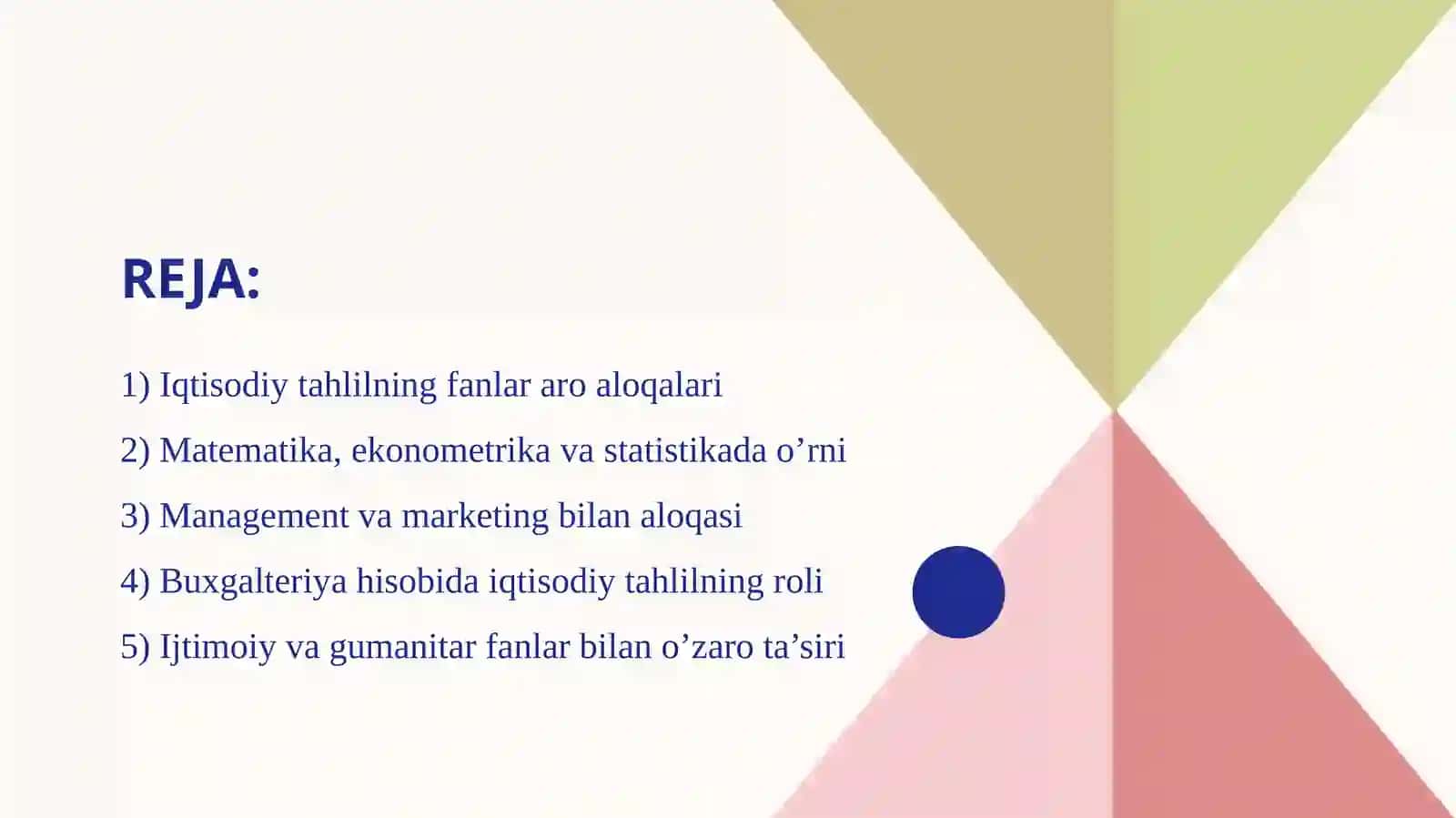 Iqtisodiy tahlilning fanlari 2