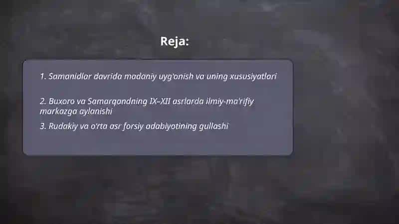 Usmonova Gulshanoyning tarix fanidan taqdimoti F106 guruh 2