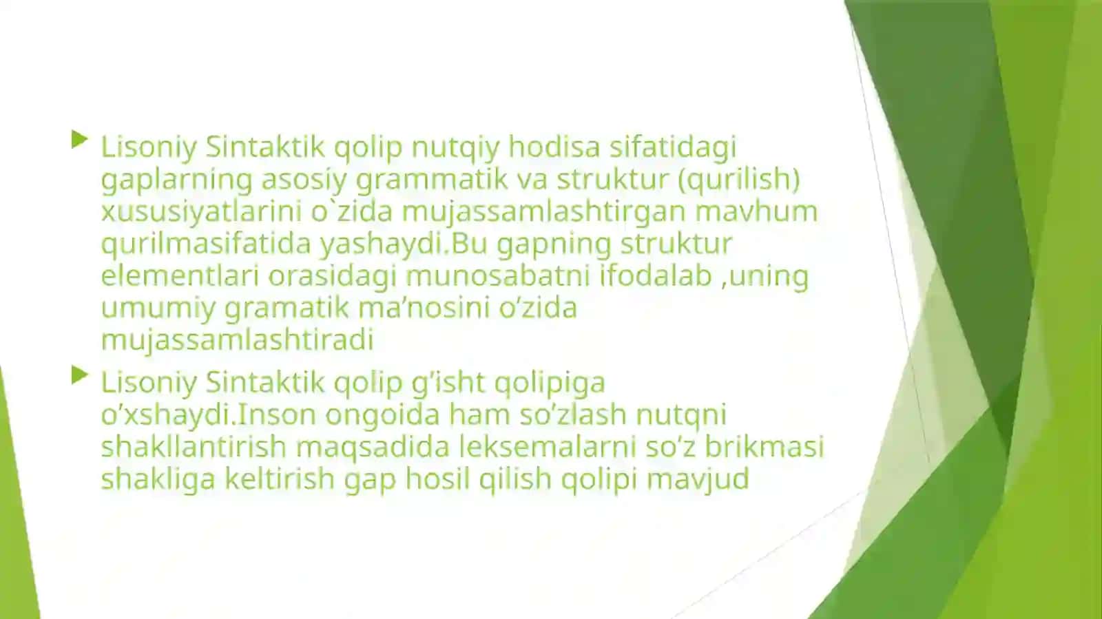 Sintaktik qolipning   nutqiy kengayishi 2