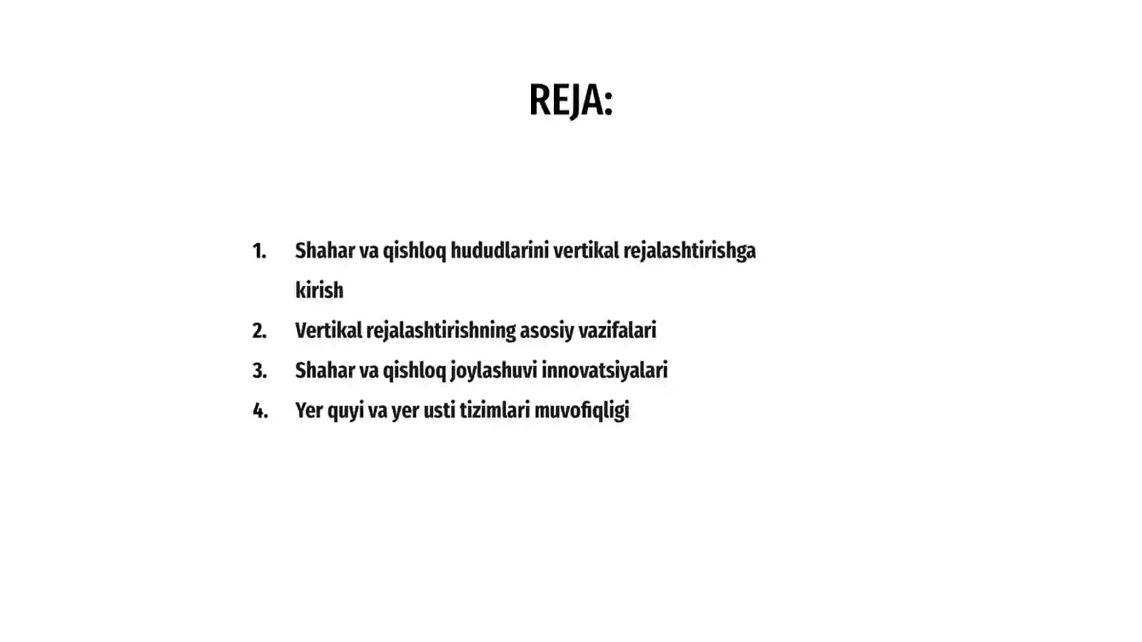 Shahar va qishloq xududlarini vertikal rejalashtirish va uning vazifalari 2