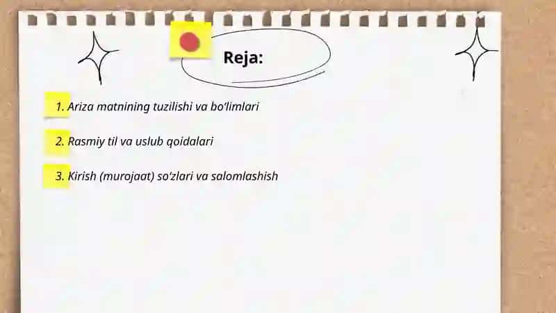 Ariza Matni Yaratish 2