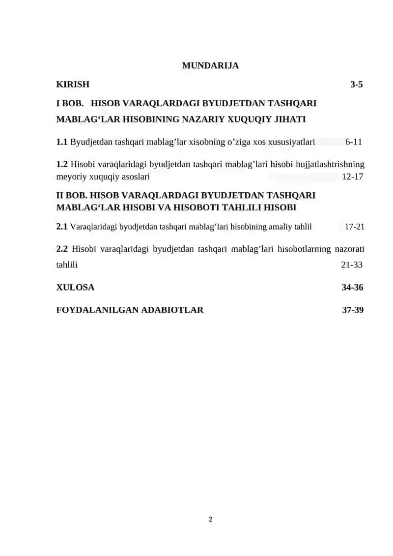 HISOB VARAQLARDAGI BYUDJETDAN TASHQARI MABLAG‘LAR HISOBI BO‘YICHA HUJJATLI TAFTISH O‘TKAZISH 2