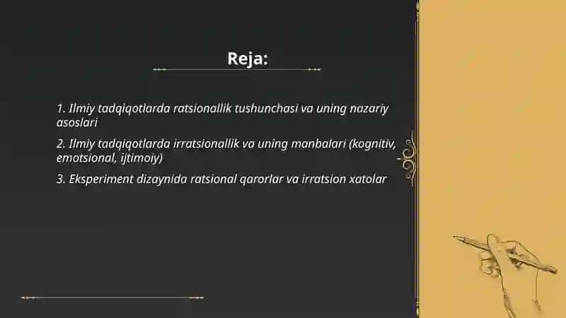 Ilmiy tadqiqotda ratsionallik va irratsionallik 2