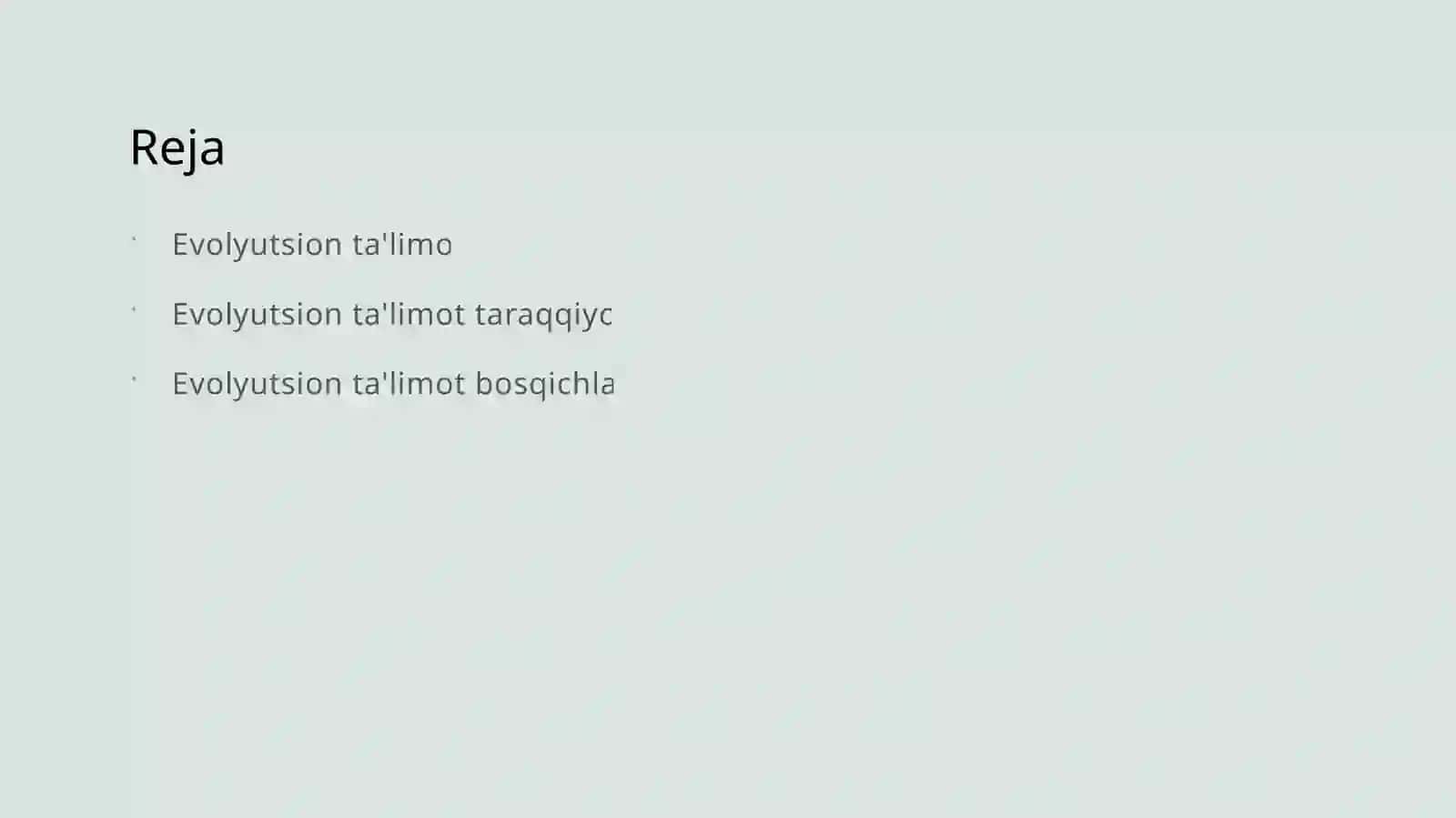 Evolyutsion ta'limot taraqqiyoti bosqichlari 2