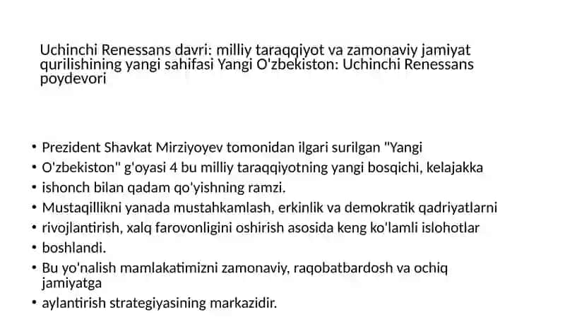 Yangi O'zbekiston 2