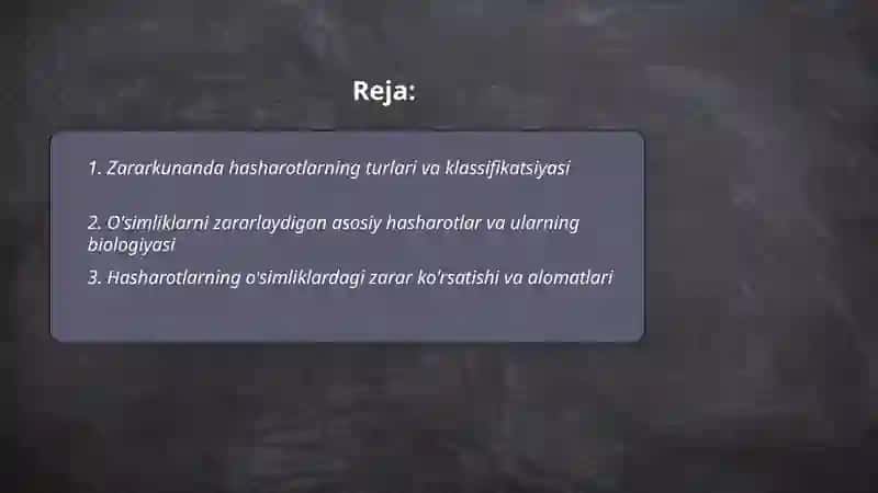 Zararkunanda hasharotlar va ularga qarshi kurash 2